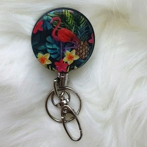 Flamingo Retractable Badge Reel